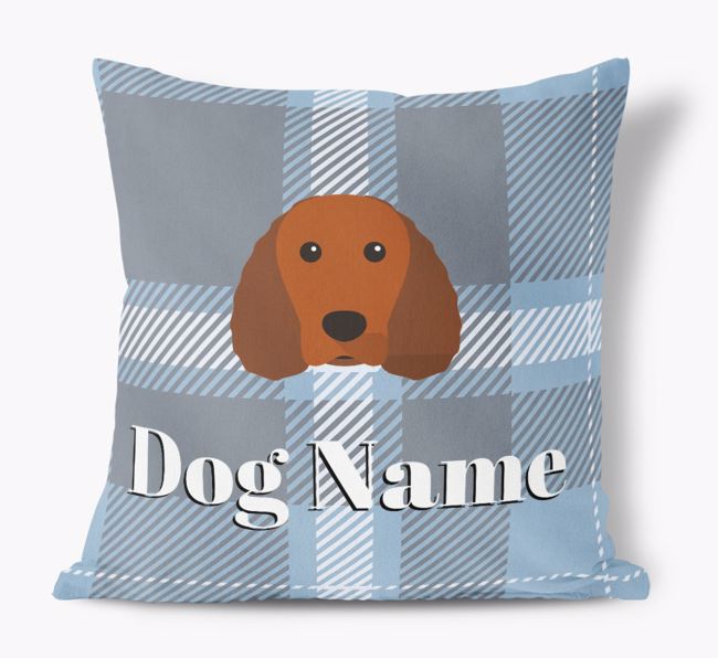 Tartan Pattern: Personalized {breedFullName} Soft Touch Pillow